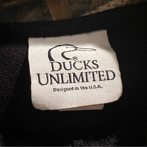 Ducks Unlimited Black Fleece Full Zip Jacket L - Picture 6 of 7